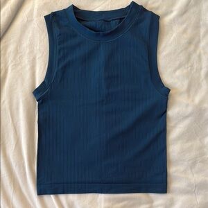 Athleta Full Length High Neck Ribbed Tank Top